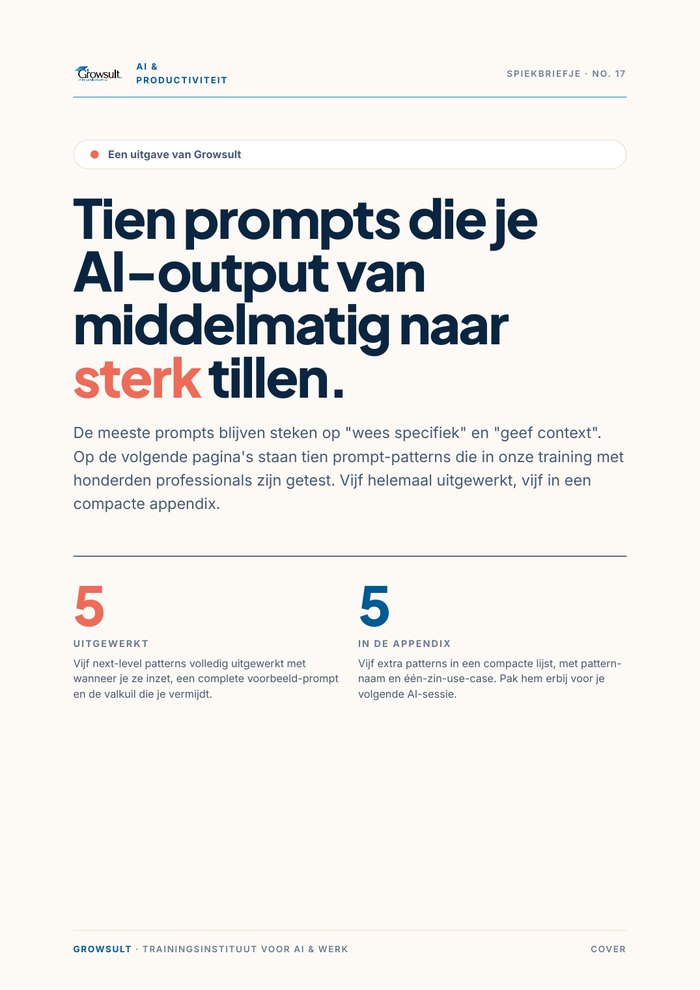 Voorbeeld: Tien sterke prompts