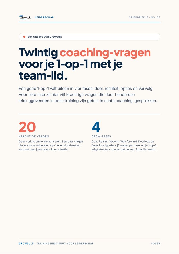 Voorbeeld: Krachtige coachvragen